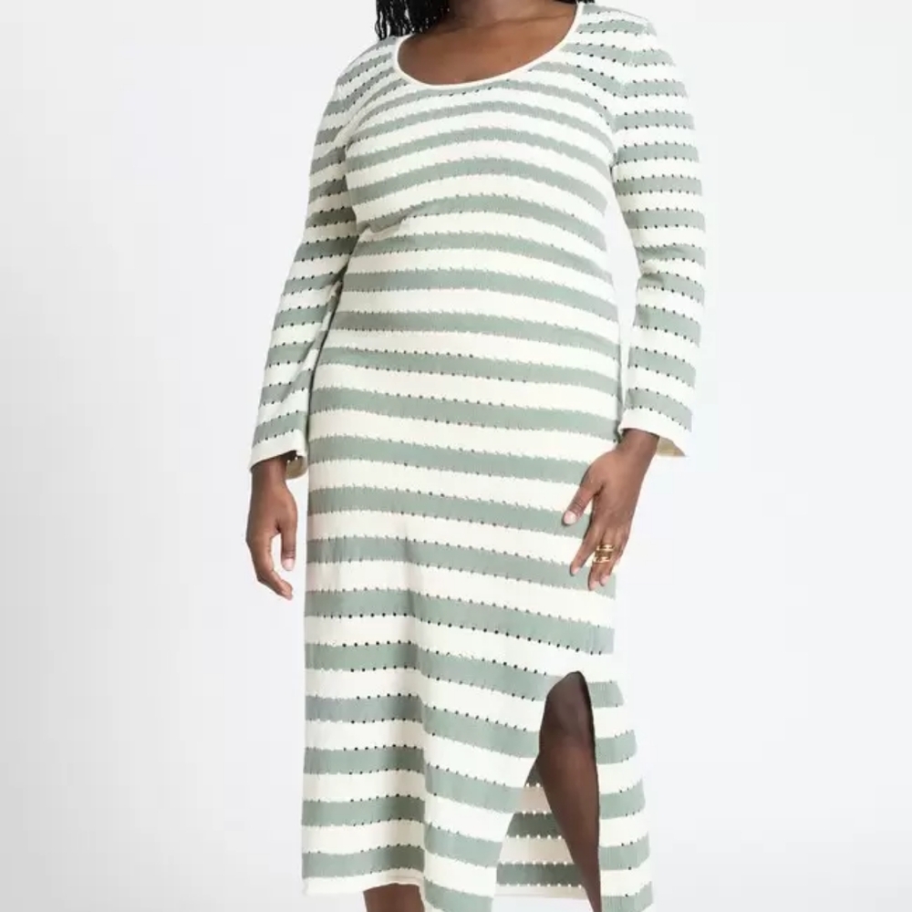 Eloquii Stripe Maxi Dress